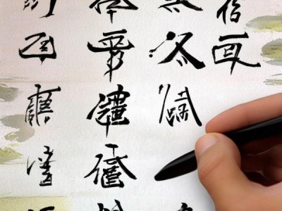 欧体毛笔字书法动态演绎，传统与创新的艺术交融