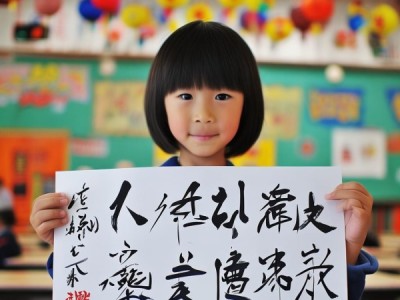 二年级小学生书法初展才华，笔锋灵动尽显童趣