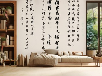 书法韵味居家壁纸，家和万事兴的艺术和谐