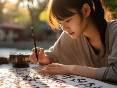 青春墨韵，校园软笔书法中的岁月印记
