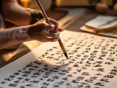 墨舞生活情，四字书法展韵意