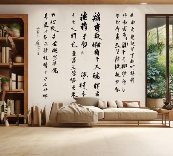 书法韵味居家壁纸，家和万事兴的艺术和谐,书法韵味居家壁纸，家和万事兴的艺术和谐,书法艺术,书法,艺术,第1张