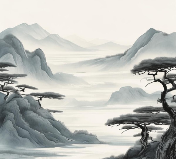 山川黛色韵，全诗行书法中的诗意流转与艺术风华赏析,山川黛色韵，全诗行书法中的诗意流转与艺术风华赏析,书法艺术,书法,艺术,第1张