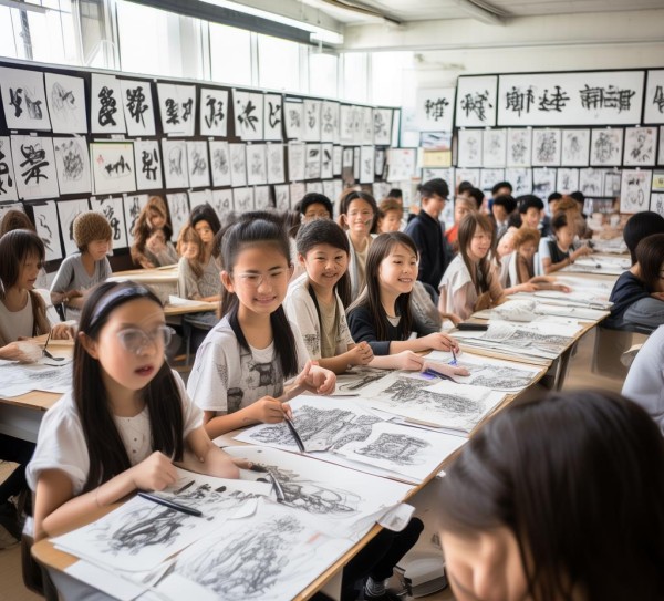 青春墨韵，中小学生硬笔书画展风采,青春墨韵，中小学生硬笔书画展风采,书法艺术,书法,艺术,第1张