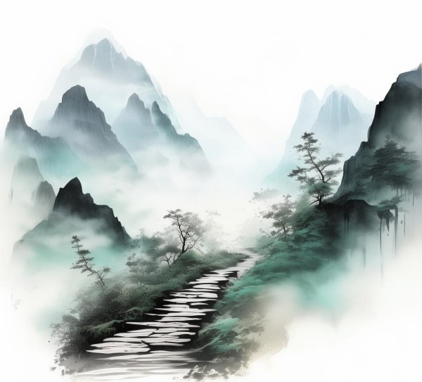行书中的山水意境，探寻远上寒山石径斜的艺术魅力,行书中的山水意境，探寻远上寒山石径斜的艺术魅力,书法艺术,书法,艺术,第1张