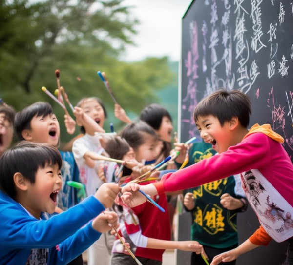 笔舞飞扬，青春风采——校园小学生动态书法展示,笔舞飞扬，青春风采——校园小学生动态书法展示,书法艺术,书法,艺术,第1张